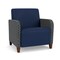 Lesro Siena Lounge Reception Wide Guest Chair, Walnut, MD Ink Back, MD Ink Seat, RS Echo Arm Panels SN1201 - alternate 1